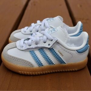 Adidas Kids' Samba Blue/White OG Comfort Closure Sneaker Sz 4K
